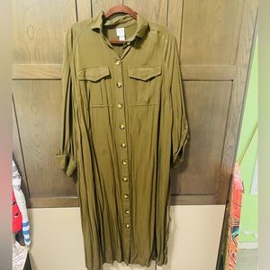 H&M belted collar dress.